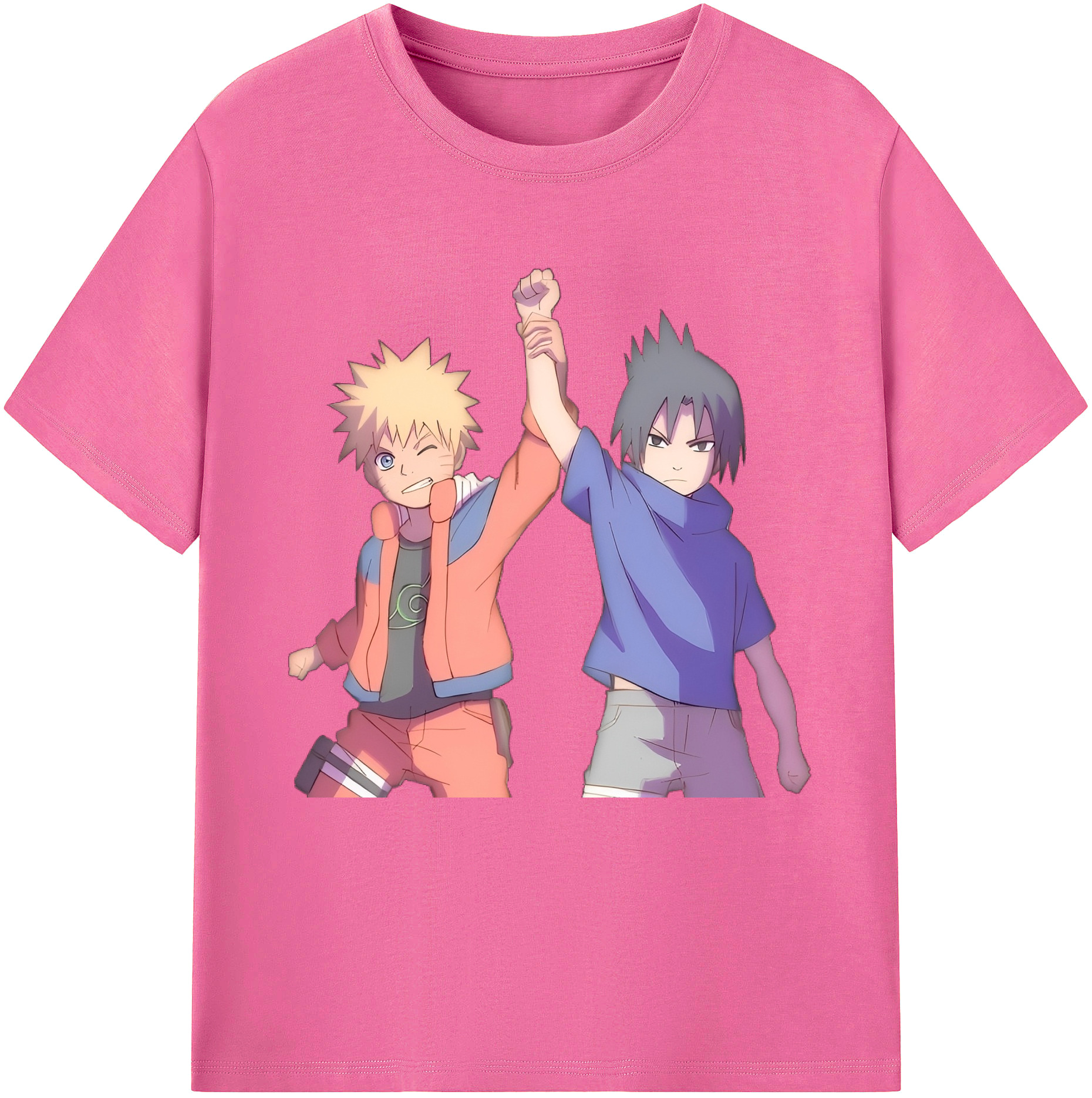 （画像用） NARUTO -ナルト- うちは サスケ Uchiha Sasuke レディースカジュアルプリントTシャツ（綿100％）
